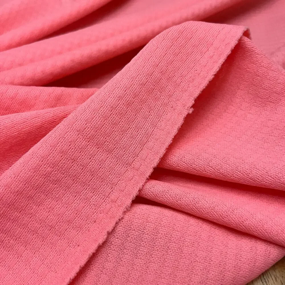 Vintage Fabric Pink 2.75 yards 60” width Solid Textured Square Check